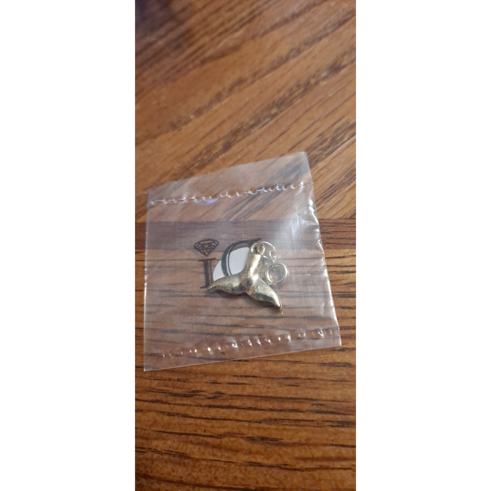 Gold-tone Whale‎ Tale Charm from Diamonds International